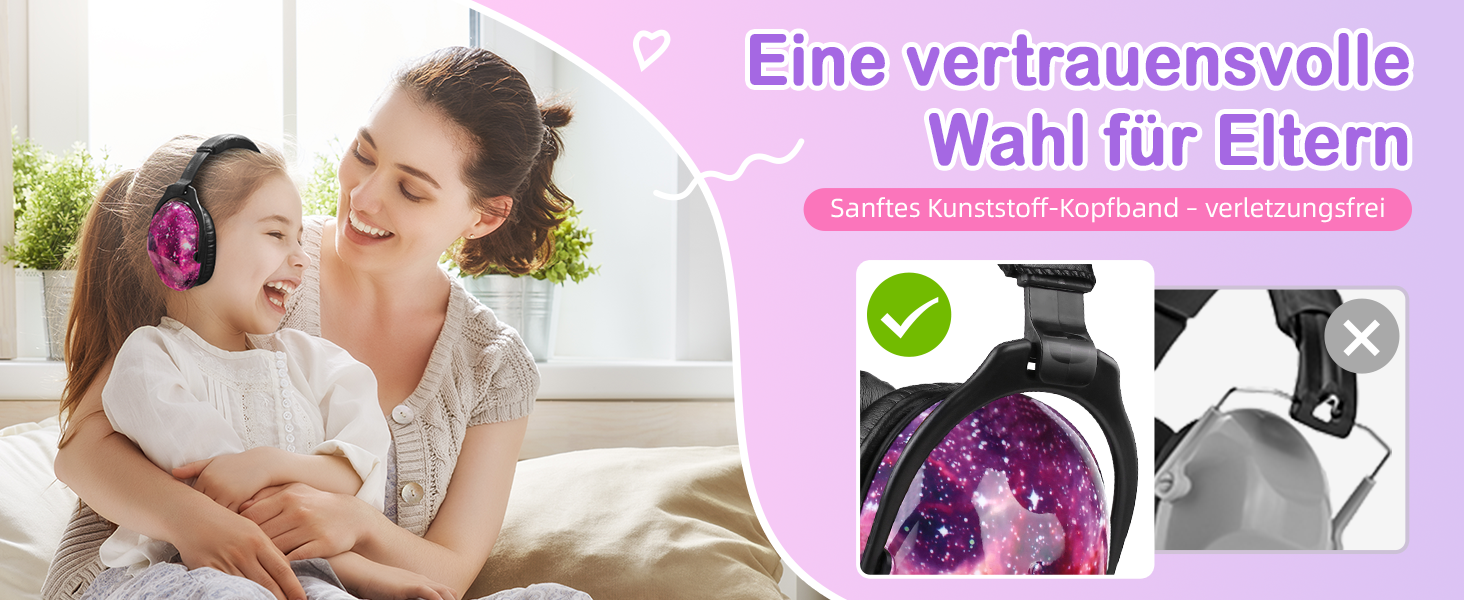 Навушники для захисту від шуму ZOHAN 030 для дітей 3-18 років, для дітей з аутизмом, для школи, концерту, галактичний дизайн