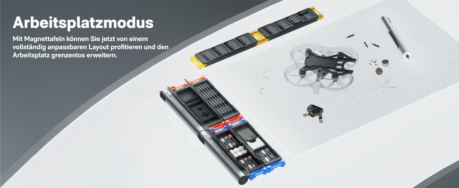 HOTO SNAPBLOQ™ S-A01 Міні Електричний Набір Викруток, Прецизійний Інструмент для Ремонту, 3 Регулювання Моменту, для Телефонів, Ноутбуків, Окулярів та Годинників