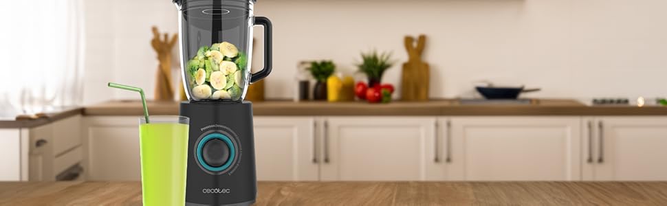 Cecotec Power Black Titanium Stand Mixer 1300Max - 1300W, 2 Speeds, Titanium Blades, 1.5L, Pulse Function, Ice Crusher
