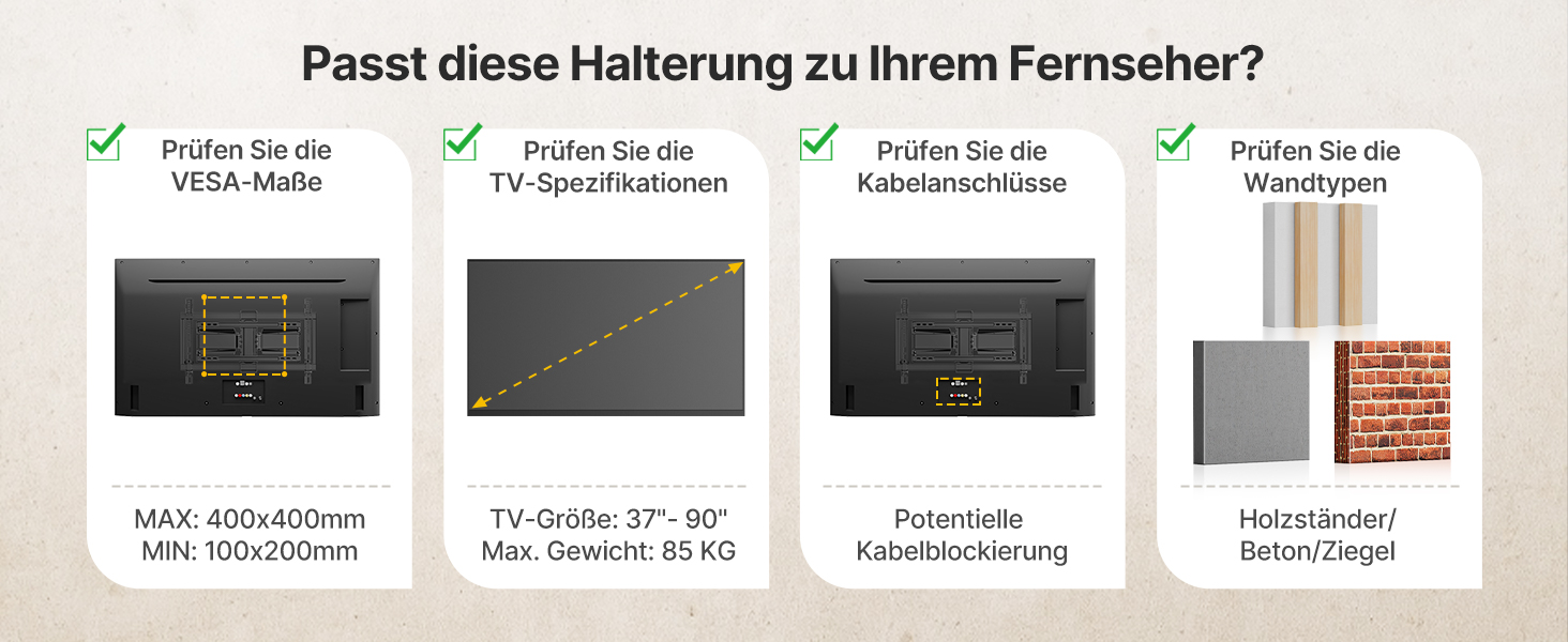 Настінне кріплення для телевізора monTEK Ultra Slim 37-90 дюймів (до 85 кг), поворотне, з похилом, висувне, VESA 600x400