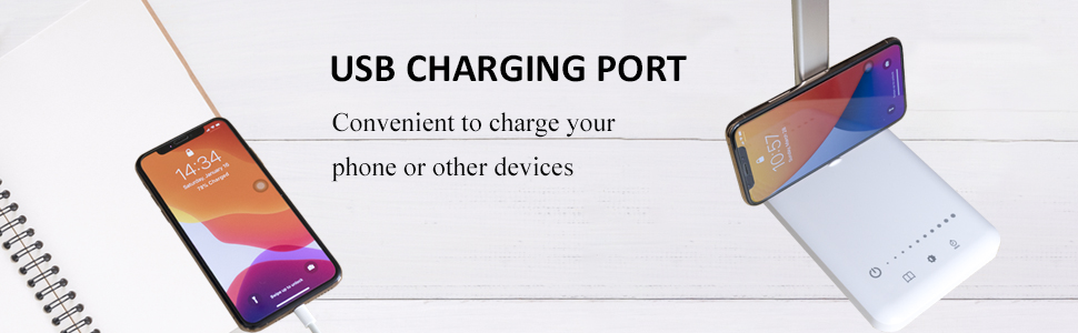 LED настільна лампа з димуванням, 5 рівнів яскравості, 5 кольорів, USB, таймер, сенсорне управління, пам'ять, для дітей, дівчаток