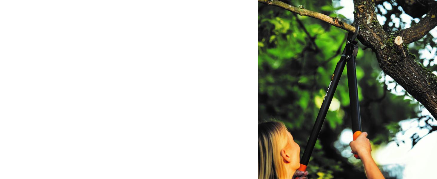 Секатор Fiskars PowerGear II L70 для свіжої деревини, антипригарне покриття, загартована сталь, 46 см, чорний/помаранчевий, 1002104