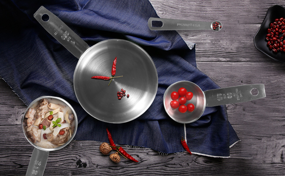 Набір мірних склянок та ложок Hausprofi з лінійкою, набір 11 предметів