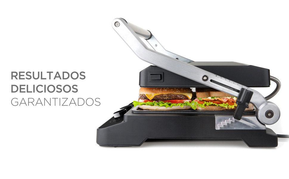 Електричний гриль та контактний гриль Black+Decker BXGR2200E 2200W - 2 у 1, LCD-дисплей, 29x26 см