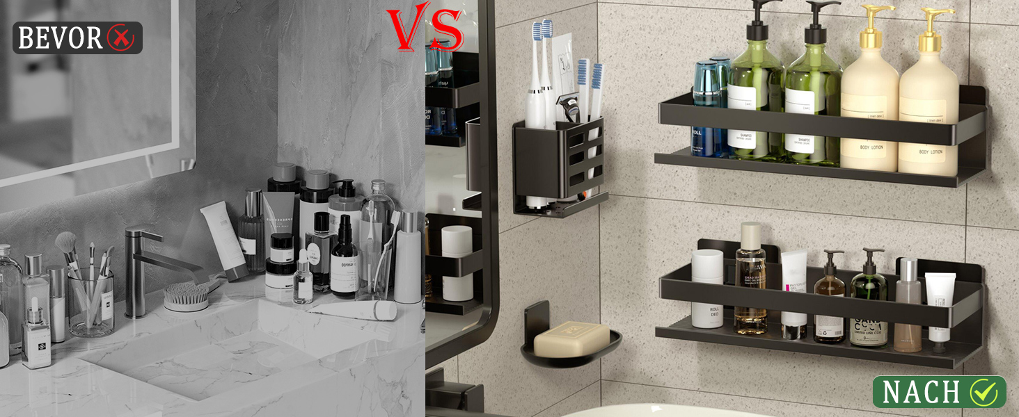 Алюмінієвий кухонний органайзер для ванної кімнати: 2 шт., 30 см, самоклеючий, для кріплення на стіну