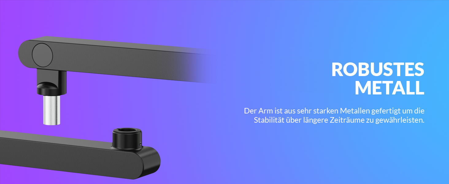 Мікрофонний тримач SENSIC SA-30 LP Low Profile з регульованим підлокітником, 360° обертання, для стрімінгу, інтегроване кабельне кріплення, універсальний, настільний