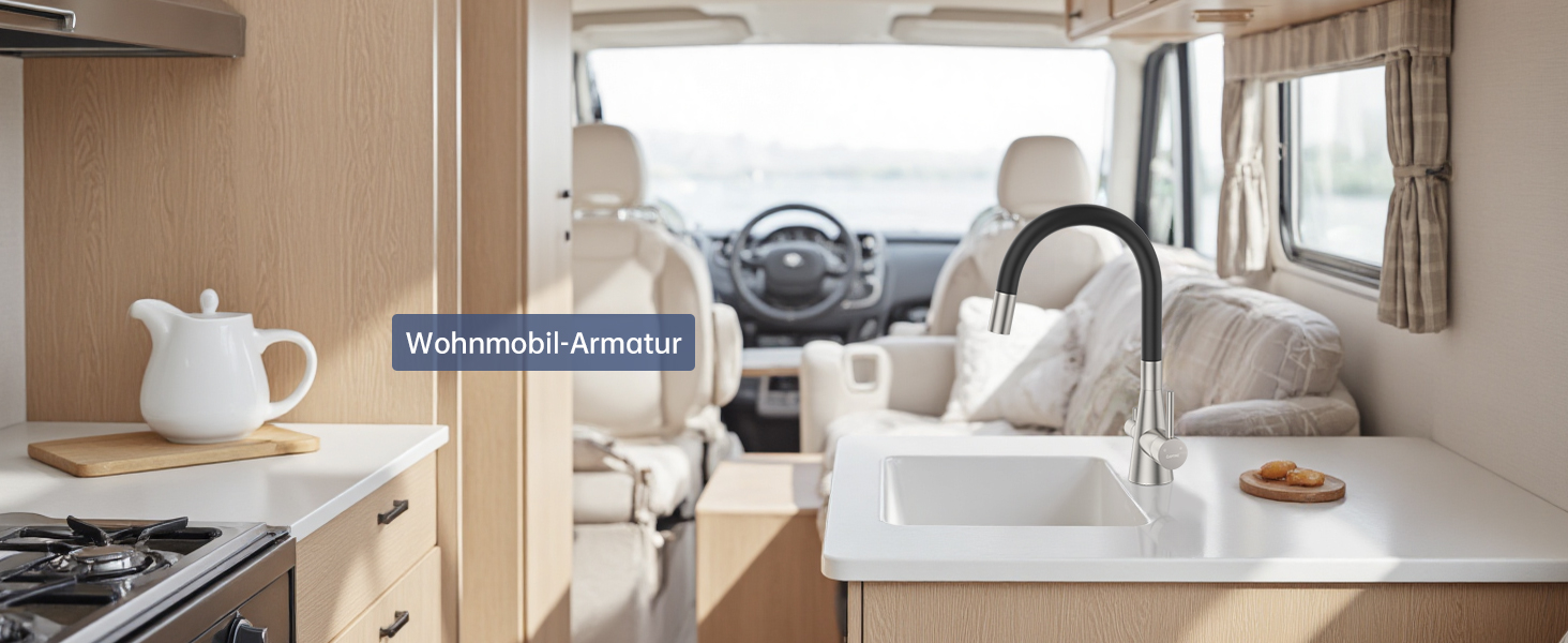 Кухонний змішувач Dayone з висувним виливом, нержавіюча сталь SUS304, високий тиск, 360° обертання, 2 функції, для кухні