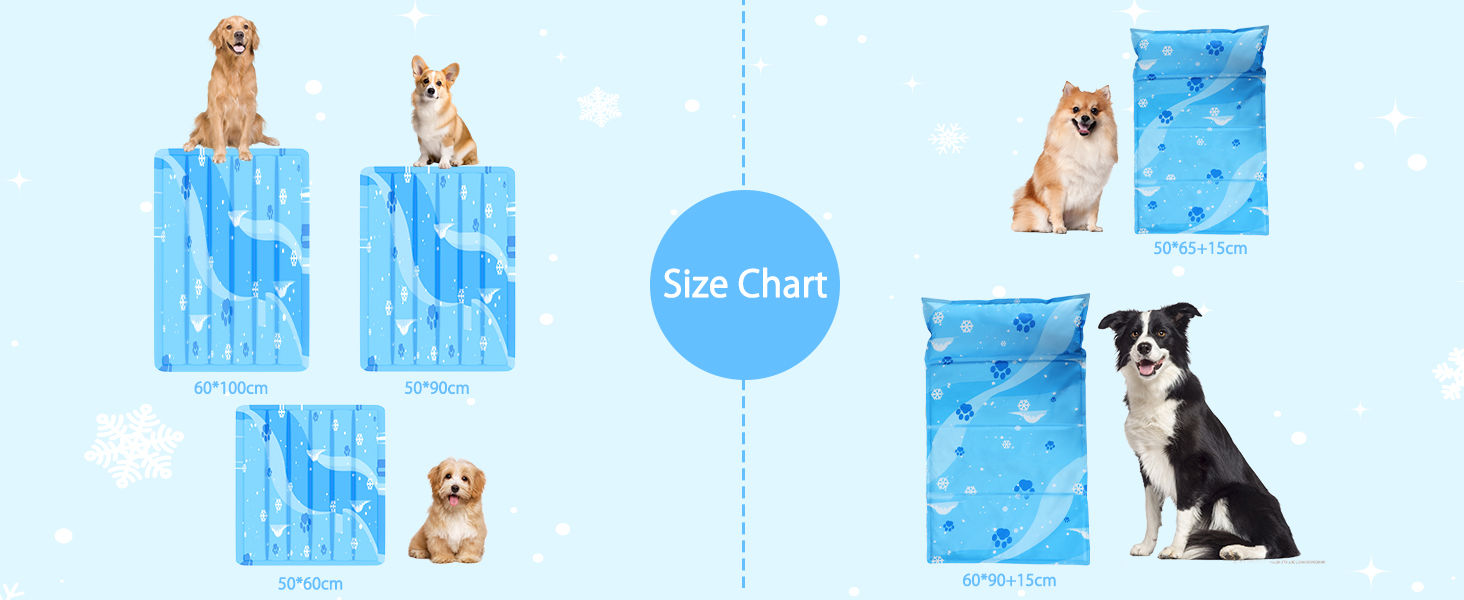 Кілим-охолоджувач для собак та котів, 50x90 см, блакитний. Самостійно охолоджуючий, з нетоксичним гелем, зносостійкий