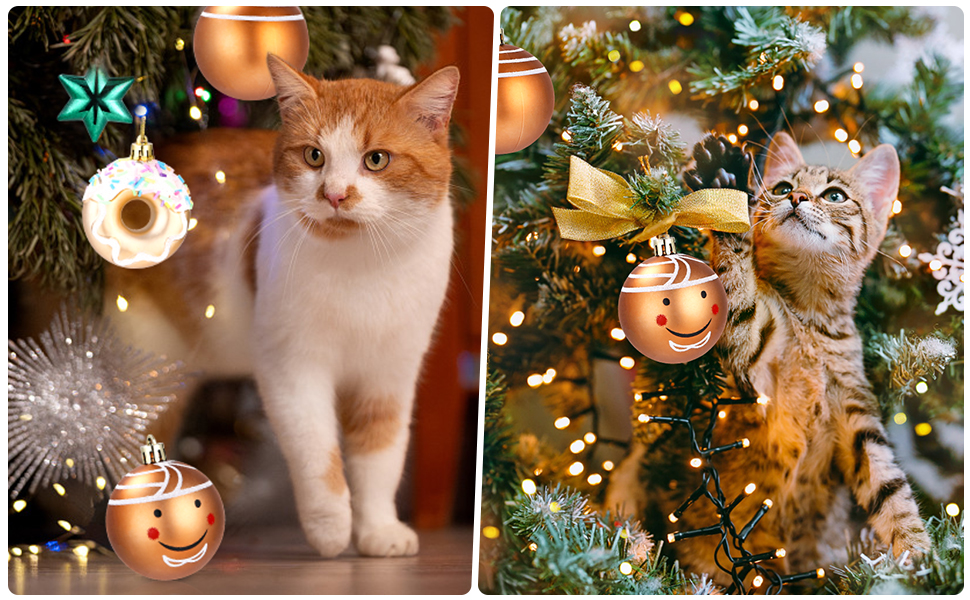 Набір прикрас для ялинки на Новий Рік: 42 штуки, кульки, червоний, зелений, золотий | Ялинкові прикраси