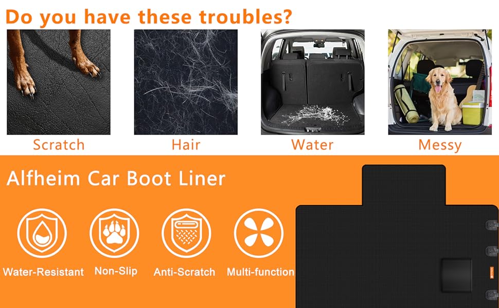 Захист для багажника автомобіля Alfheim для собак, неслизький, водонепроникний, антифлексинговий, для маленьких авто та SUV