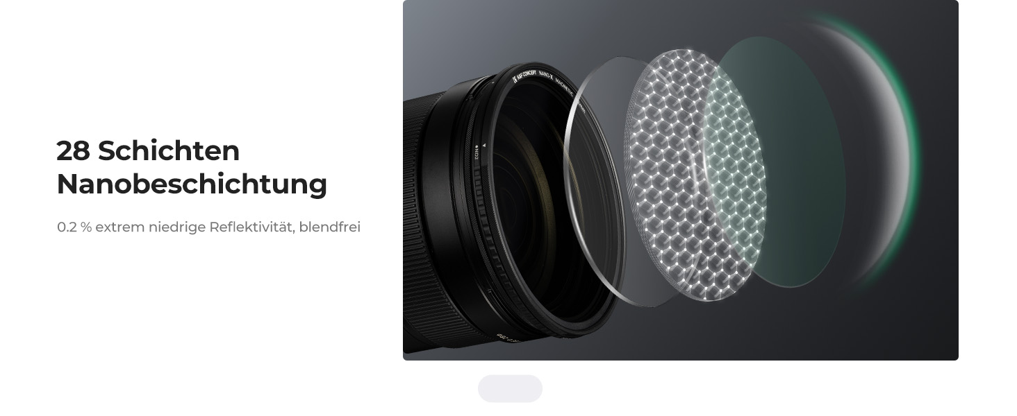 Фільтр ND K&F Concept 49mm Магнітний Змінний Градуйований (ND2-32) для об'єктивів Nano-Xcel Series