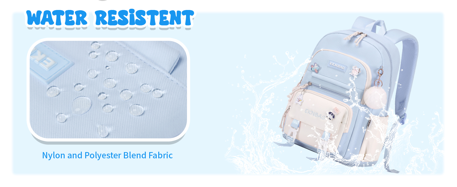 Шкільний рюкзак Tanou для дівчаток, підлітків, 3-7 клас, велика місткість, легкий нейлон, чорний