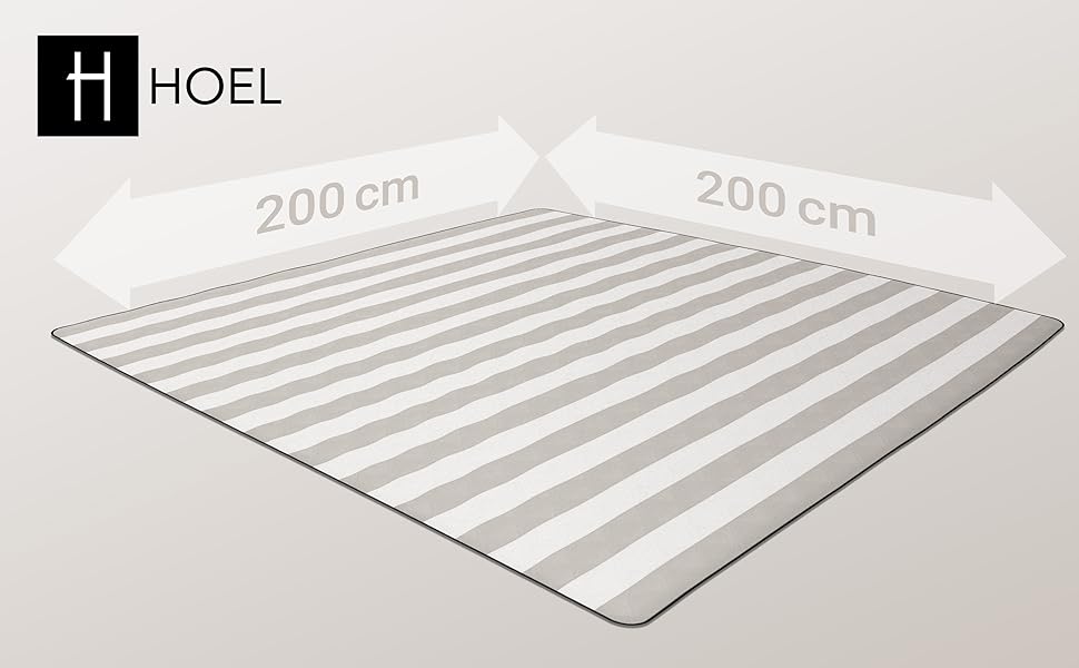 Пікнікова ковдра HOEL 200x200 см, водонепроникна, ізоляційна, м'яка, для пляжу, кемпінгу та відпочинку на природі