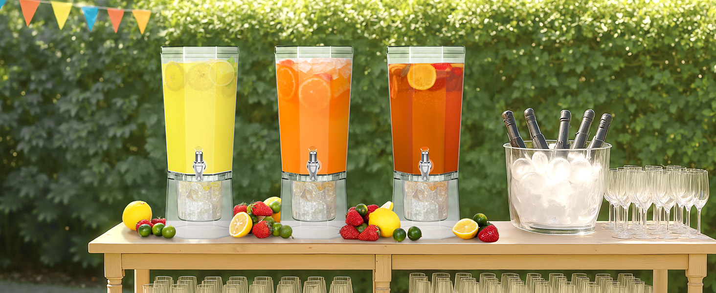 Диспенсер для напоїв Lifewit 4L з краником та підставкою, пластиковий диспенсер для води, лимонаду, соку, для вечірок та буфетів