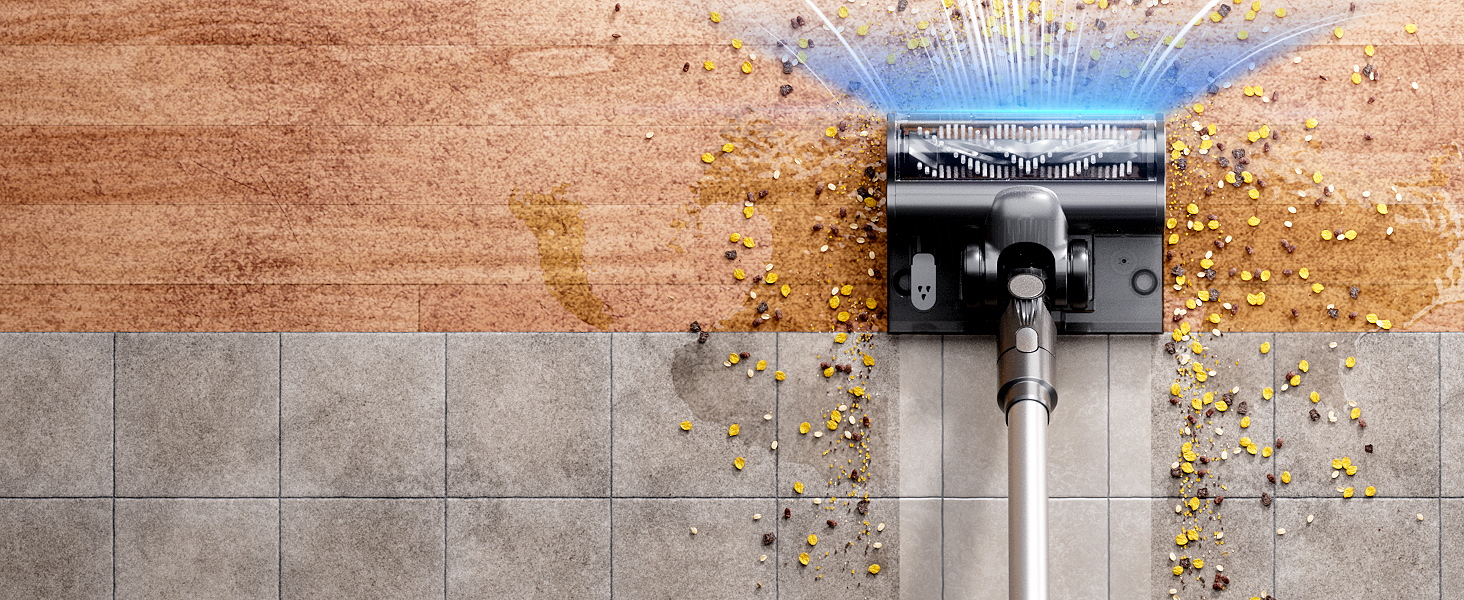 Бездротовий пилосос Proscenic P11 з функцією миття підлоги, 45KPA, 550W, 60хв, сірий