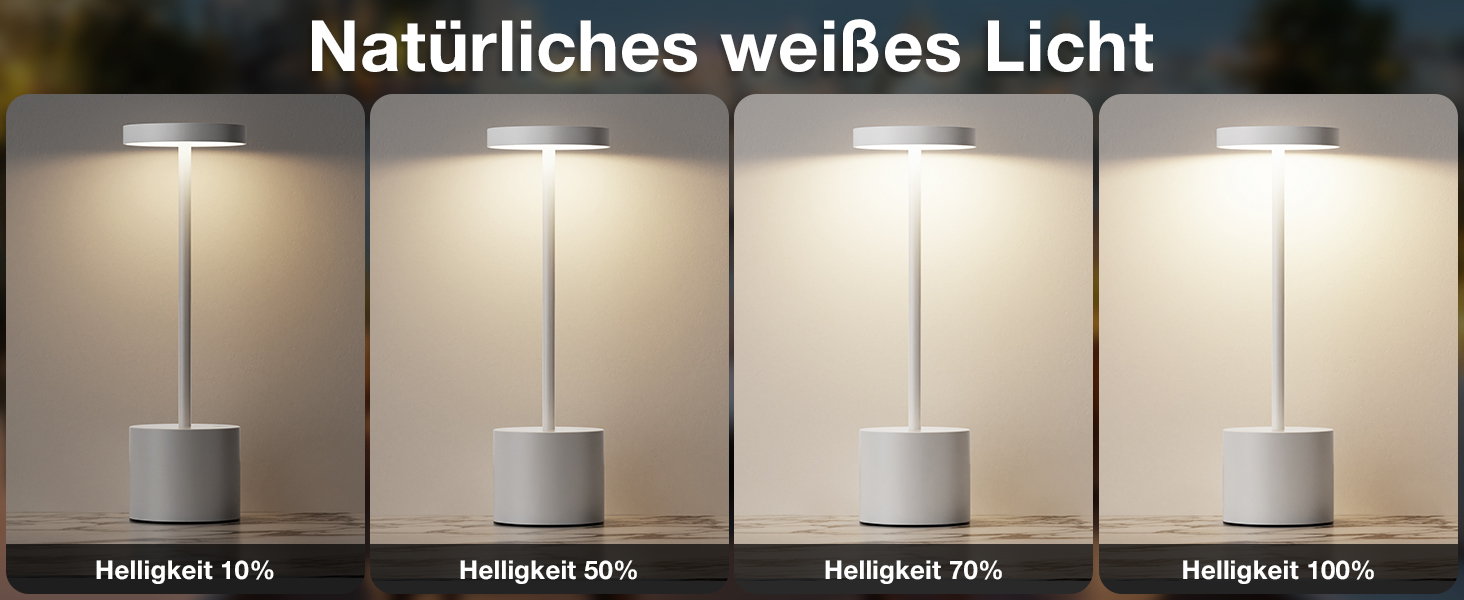 LED настільна лампа бездротова, акумуляторна, сенсорна, регульована яскравість, 3 режими кольору, для спальні, кафе, чорного кольору, 1 шт.