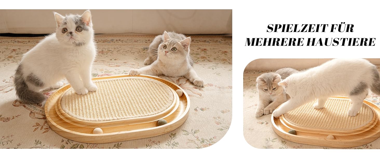 Кігтеточка CheerPals 2-в-1 для котів з натурального сизалю та м'яти, 43x33x3 см