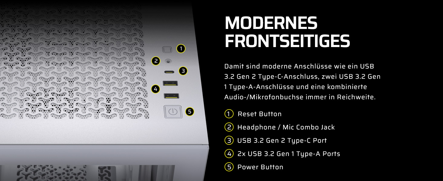 Корпус ПК CORSAIR 3500X Mid-Tower ATX з панорамним склом, підтримка перевернутої схеми материнської плати, 3 вентилятори CORSAIR RS120, білий колір