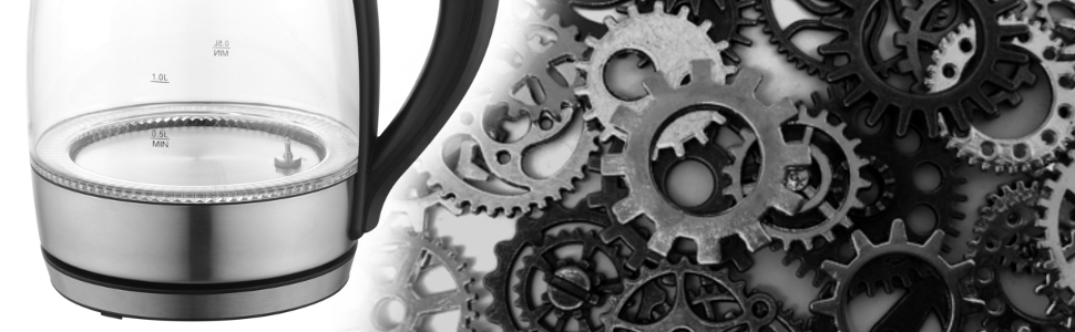 Електричний чайник Smaragdgrün: 1.8 л, 2200 Вт, LED-дисплей, 13 температурних режимів (40-100°C), скло та нержавіюча сталь