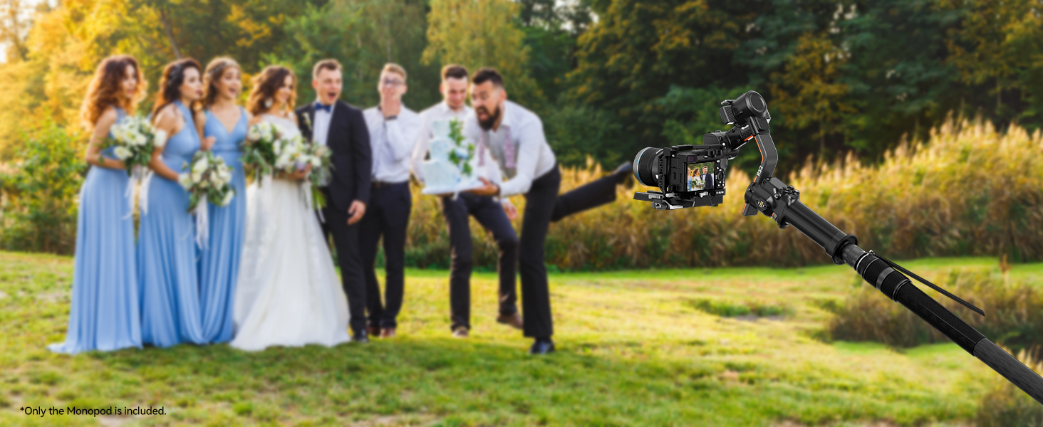 SIRUI Монопод з вуглецевого волокна з системою швидкого кріплення | 165см, професійний, 3-в-1, вантажопідйомність 10кг, для DSLR та відео (SVM-145P)