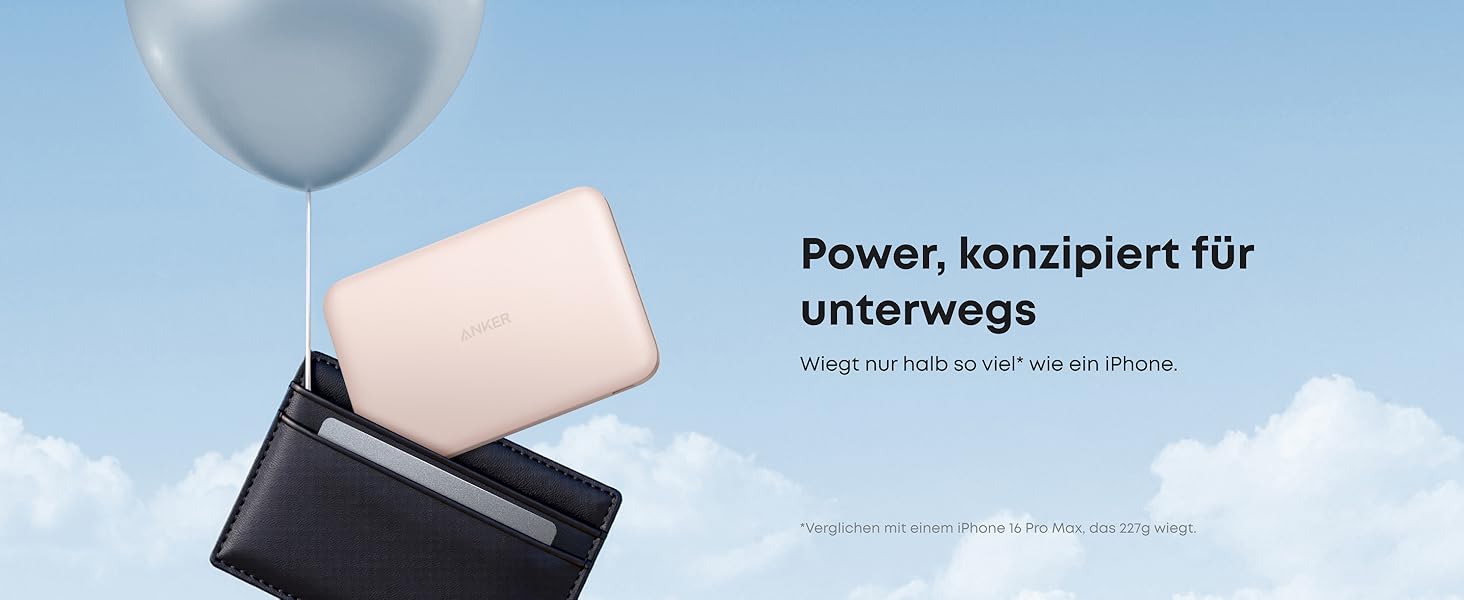 Powerbank Anker Nano: 5000mAh, Qi2, 15W, MagSafe, Золотий