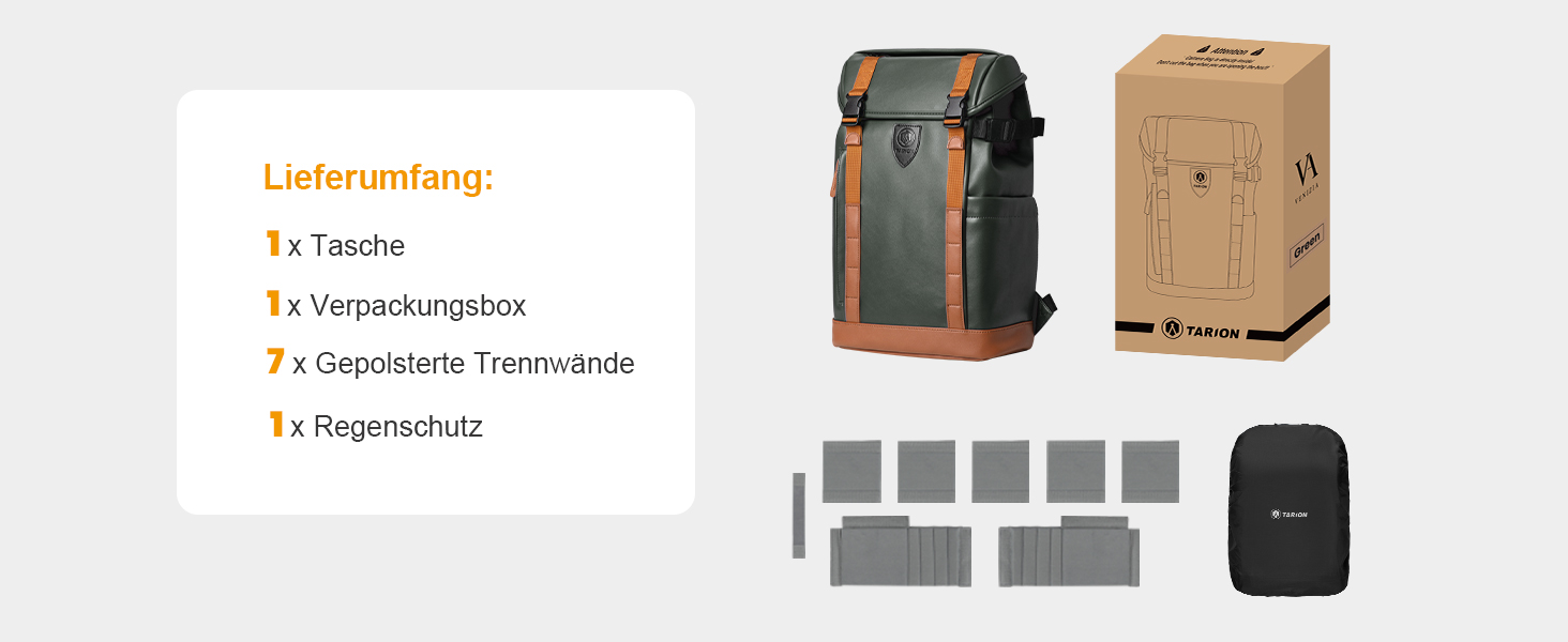 Рюкзак для камери Tarion: водонепроникний, з відділенням для 14