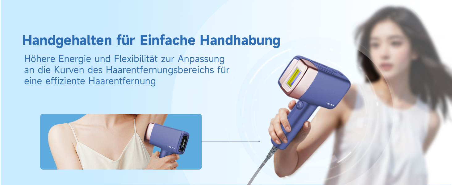 Пристрій для епіляції IPL MLAY: Швидка та безболісна епіляція лазером для обличчя, тіла та зони бікіні (для чоловіків та жінок)