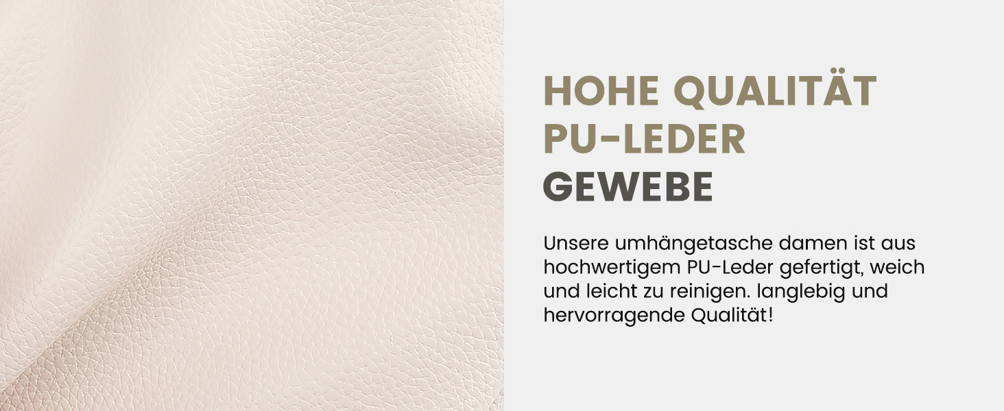 Жіноча сумка через плече FerLord з широким ременем, поясна сумка (бананка) з 3 відділеннями, стильна сумка-мішечок з PU шкіри, бежевий колір