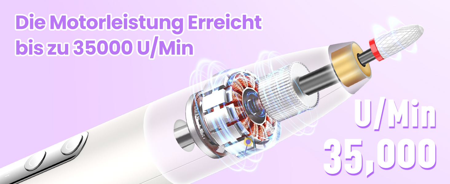 Електричний фрезер для нігтів 15 в 1: професійний набір для манікюру та педикюру, 35000 об/хв, для гелю та акрилу