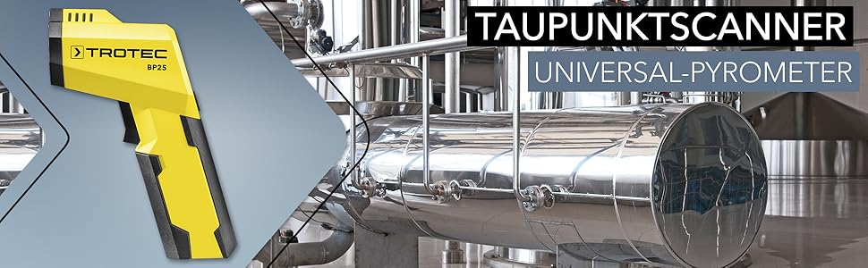 Інфрачервоний термометр Trotec BP25 – лазерний пірометр з визначенням точки роси, діапазон вимірювання -50°C до +260°C