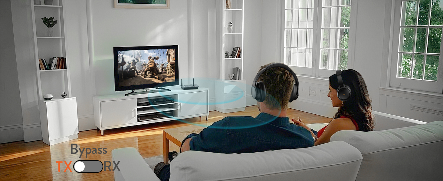 1Mii B03 Bluetooth 5.3 Передавач Bluetooth для TV з aptX HD, низькою затримкою, для 2 навушників, велика відстань, оптичний, AUX, RCA