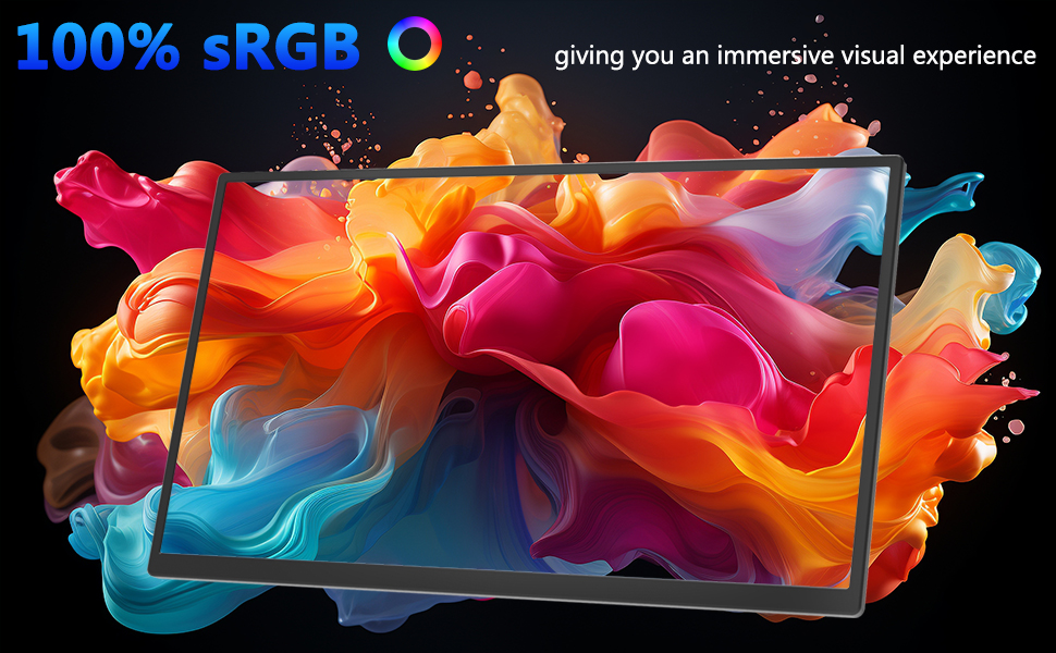 Портативний монітор 18.5 дюймів MK185: 120Hz, 1080P, sRGB, USB/HDMI, VESA, HDR, для ноутбука, телефону, ігор