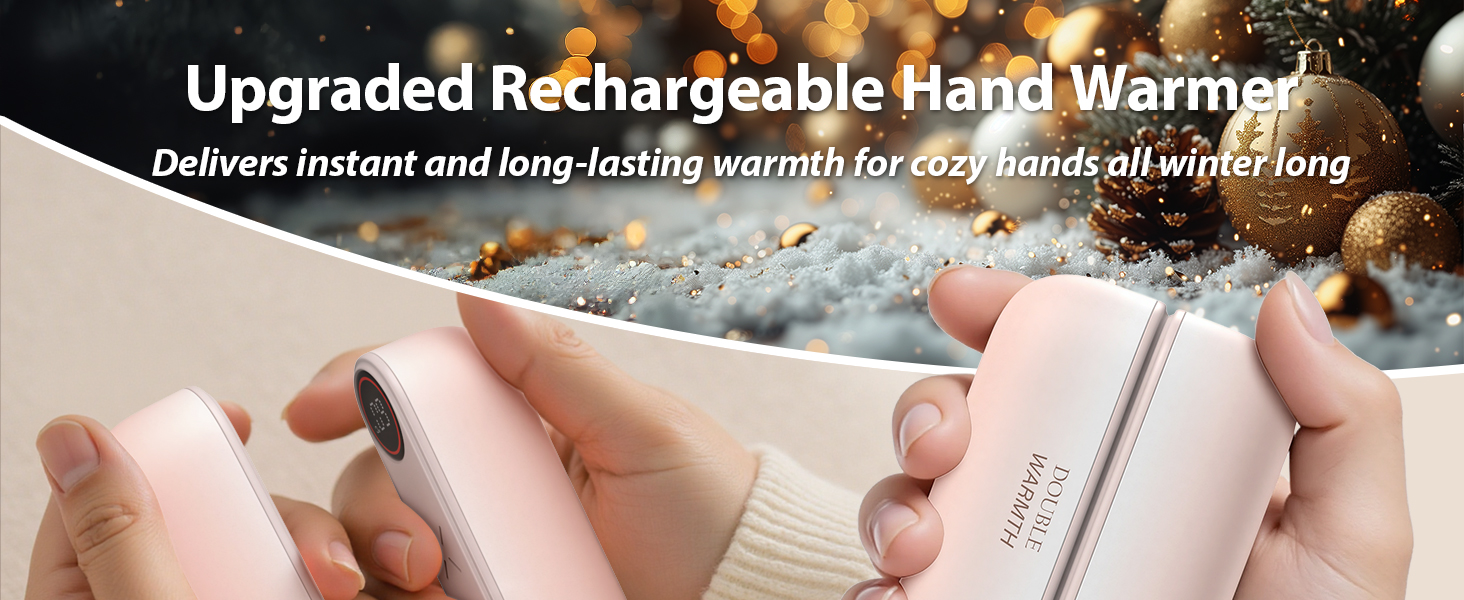 Електричний грієчка для рук SUPPOU з LED-ліхтариком, 5000mAh, 2 шт. - для активного відпочинку та спорту