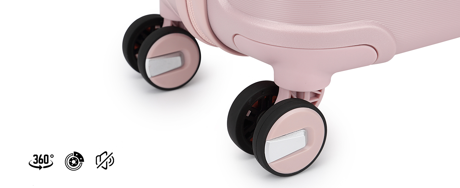 Чохол-валіза Sea Choice з поліпропілену, розширюваний, ручна поклажа, 4-х частинний набір, з TSA замком (Оранжевий)