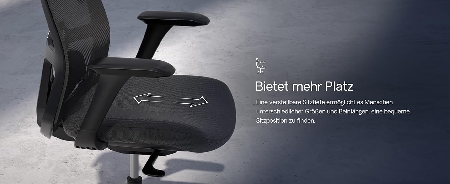 Офісний стіл Desktronic з регулюванням висоти та підтримкою попереку | Ергономічний крісло для офісу з дихаючою тканиною, широке сидіння, сірий SitOne