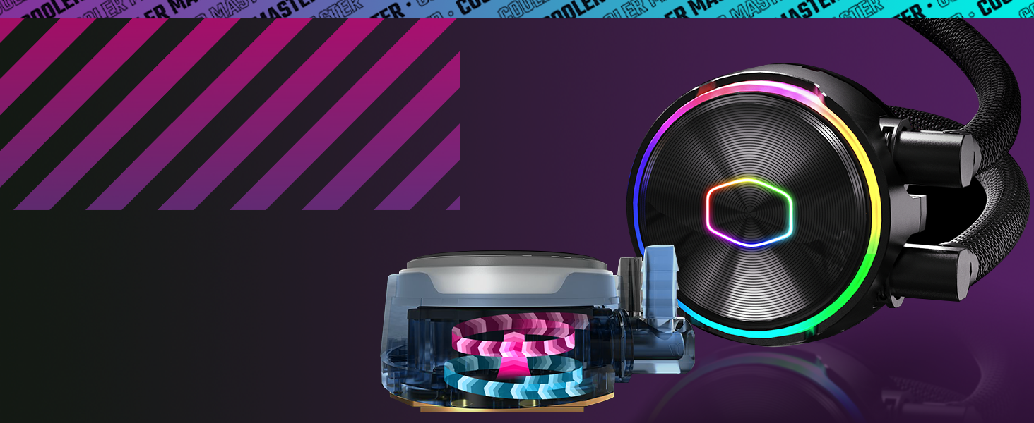 Cooler Master MasterLiquid PL Flux: Система водяного охолодження CPU з 2 x 120мм вентиляторами, білий (360, Flux)
