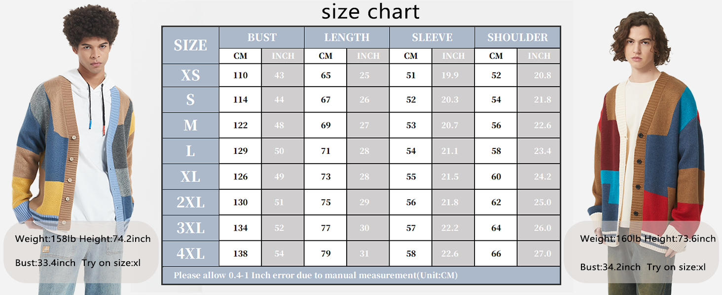Чоловічий в'язаний кардиган Gurunvani з довгими рукавами та ґудзиками, XXL, чорний
