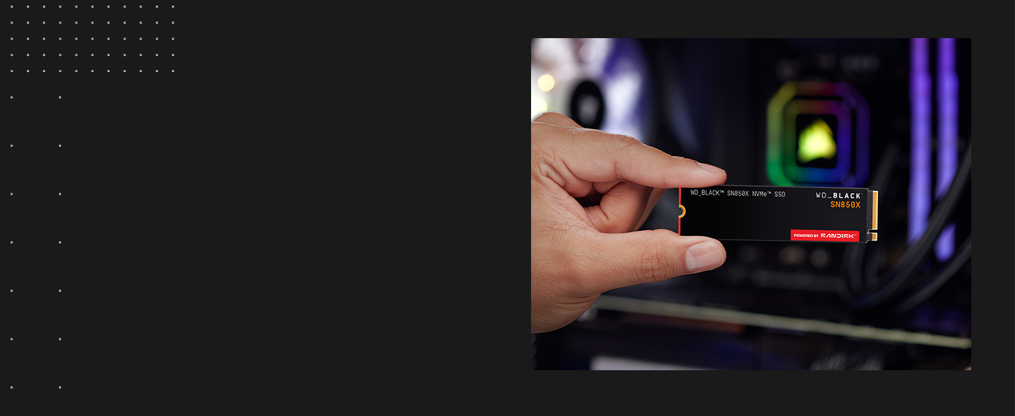 SSD WD_BLACK SN850X 1TB NVMe PCIe Gen4 - ігровий накопичувач, 7300 МБ/с читання, 6300 МБ/с запис