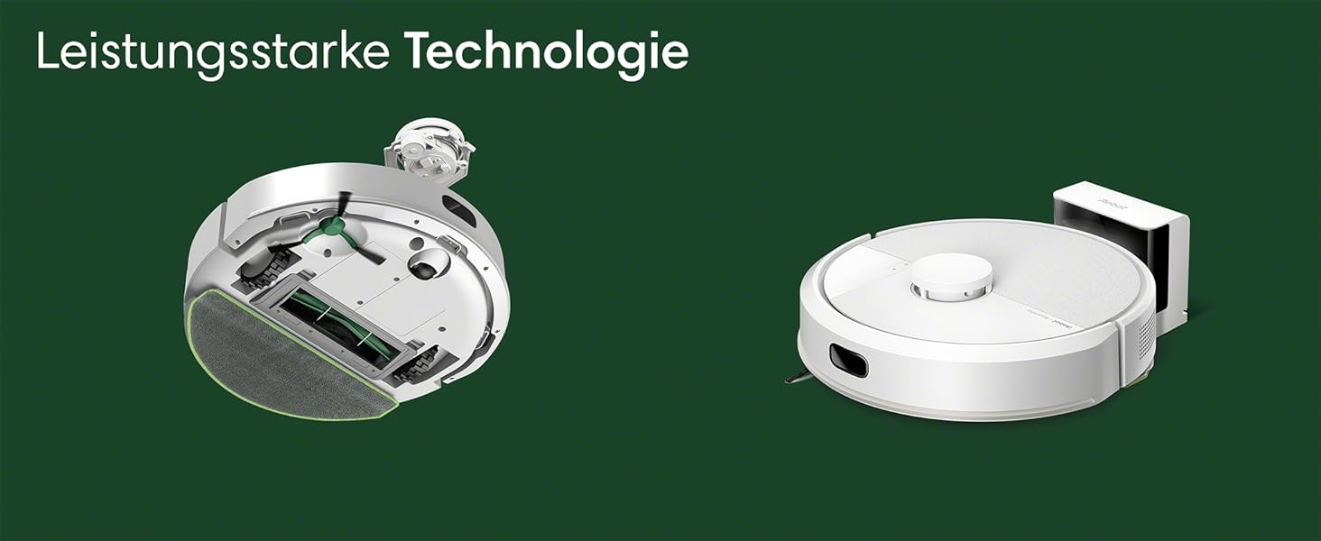 iRobot Roomba 105 Combo + AutoEmpty Dock: Робот-пилосос з автопорожненням, функцією миття та LiDAR навігацією - Чорний
