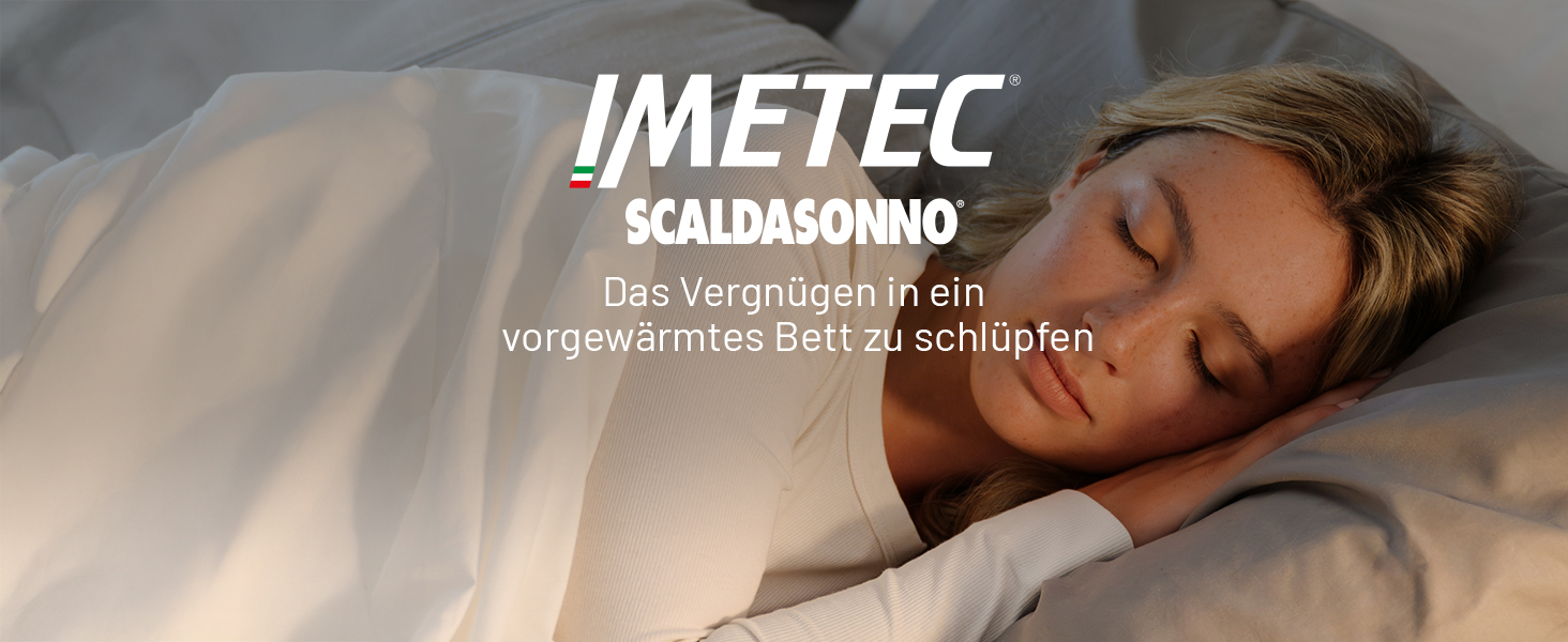 Електрична ковдра Imetec Scaldasonno Adapto для односпального ліжка 195x90 см, з регулюванням температури та гіпоалергенним покриттям