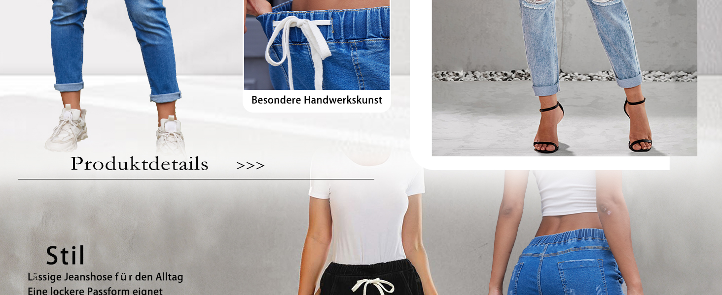 Джинси жіночі Alaster Queen Boyfriend з ефектом потертості, висока талія, блакитний денім, еластичні, розмір XXL