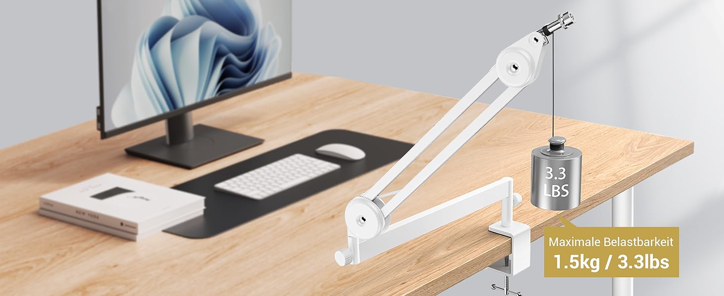 Кріплення для мікрофона TONOR T20LP: низькопрофільний кронштейн для геймінгу та подкастингу, регульований, сумісний з багатьма моделями