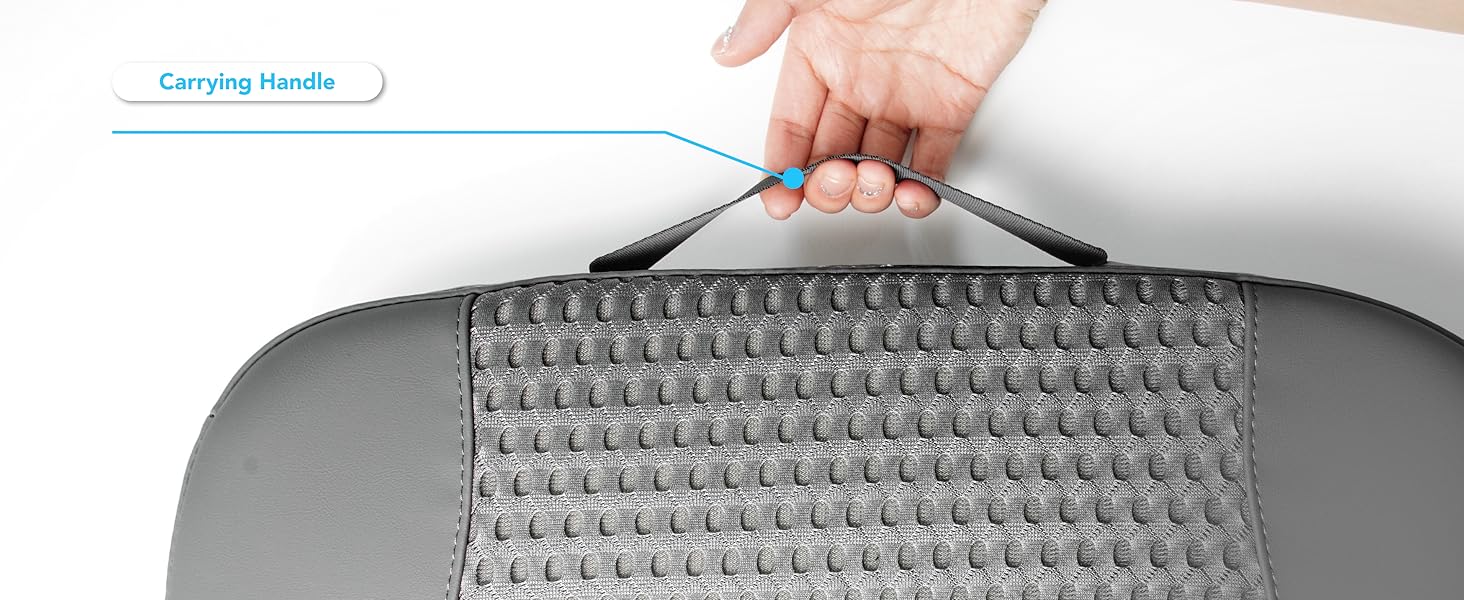 Подушка для сидіння в авто з Memory Foam для спини та куприка, шкіряна, 4D сітка, темно-сіра