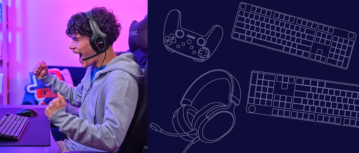 Руль для гонок Trust GXT 289 Movi з педалями та перемикачами швидкостей, сумісний з PC, Xbox Series X/S, PS4, Nintendo Switch