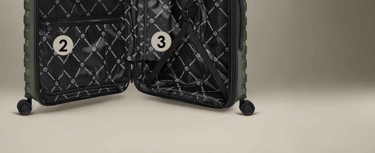 Чемодан тріумф SMARTBOX Olive L (76 см), розширюваний, 111-120 л, поліпропілен, 4 колеса, TSA-замок, 4.2 кг