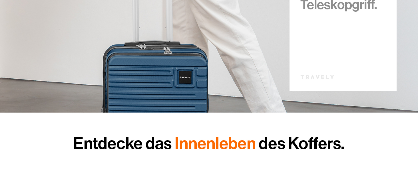 Чемодан туристичний великий 77см, 100л, з TSA замком, з відділенням для ноутбука (55x40x23см), глибокий синій колір, Travely