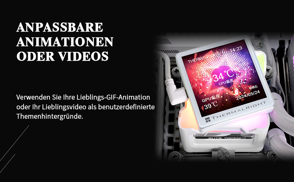 Thermalright Elite Vision 360 ARGB: Смарт-системa водяного охолодження CPU з IPS LCD-дисплеєм (320x320) для AM5/Intel 1700/1851