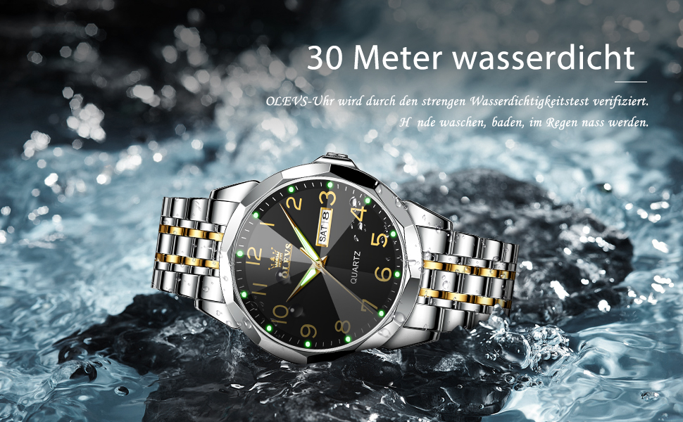 Годинник чоловічий OLEVS Automatik Skeleton Mechanical з автопідзаводом, люкс, з діамантами, сапфіровим склом, вологостійкий, браслет з вольфрамової сталі, 9970g, чорний колір