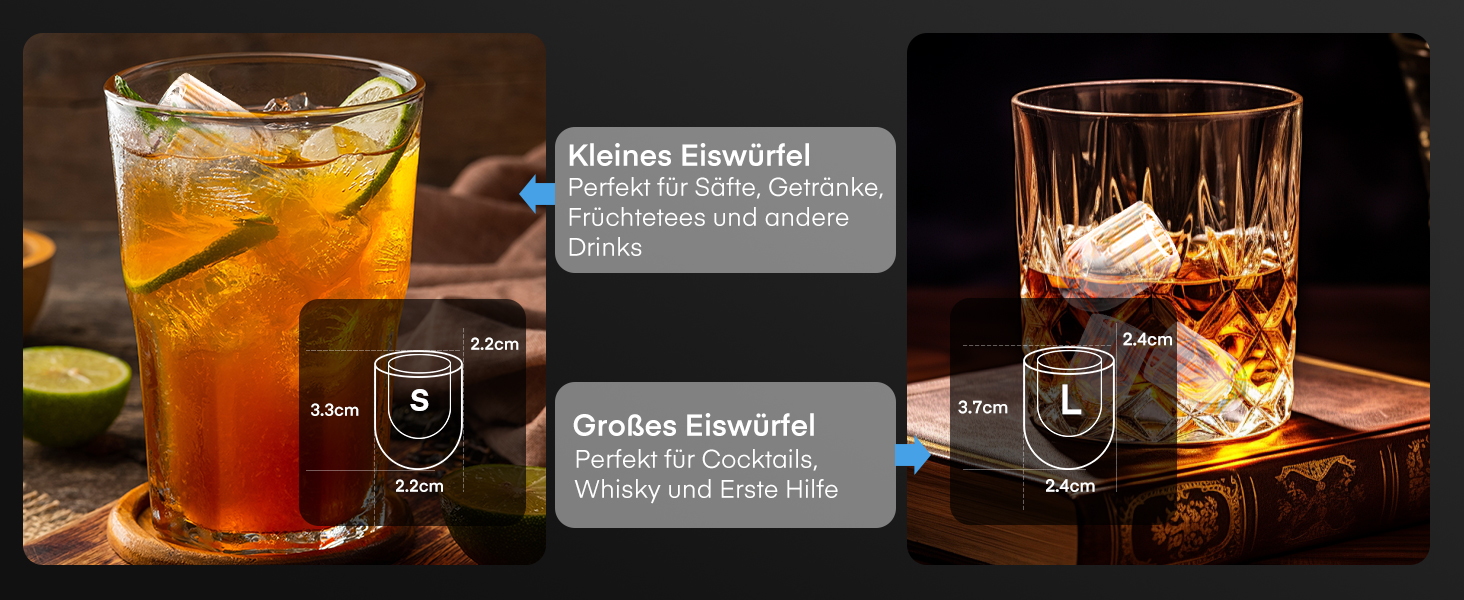 Машина для приготування льоду FOHERE, 14 кг/24 год, 9 кубиків за 5 хвилин, самоочисна, з лопаткою та кошиком, 2 розміри кубиків, для дому/офісу/бару/RV