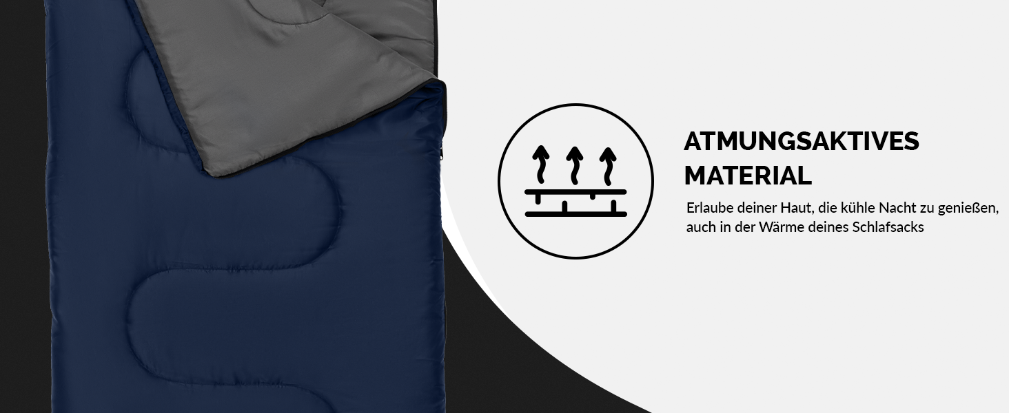 Montaray® Hooded Sleeping Bag -3°C - Outdoor Winter & Summer Sleeping Bag for Hiking, Camping & Hut Use - Warm Sleeping Bag for Men & Women (Blue, 280GSM, 75 x 220cm)